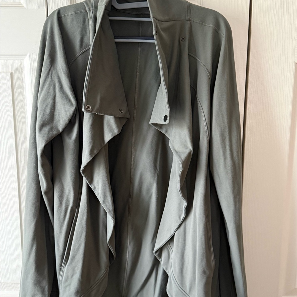 Lululemon Women's Draped Open-Front Jacket - Slate Green